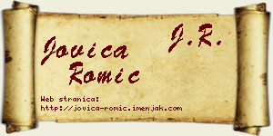 Jovica Romić vizit kartica